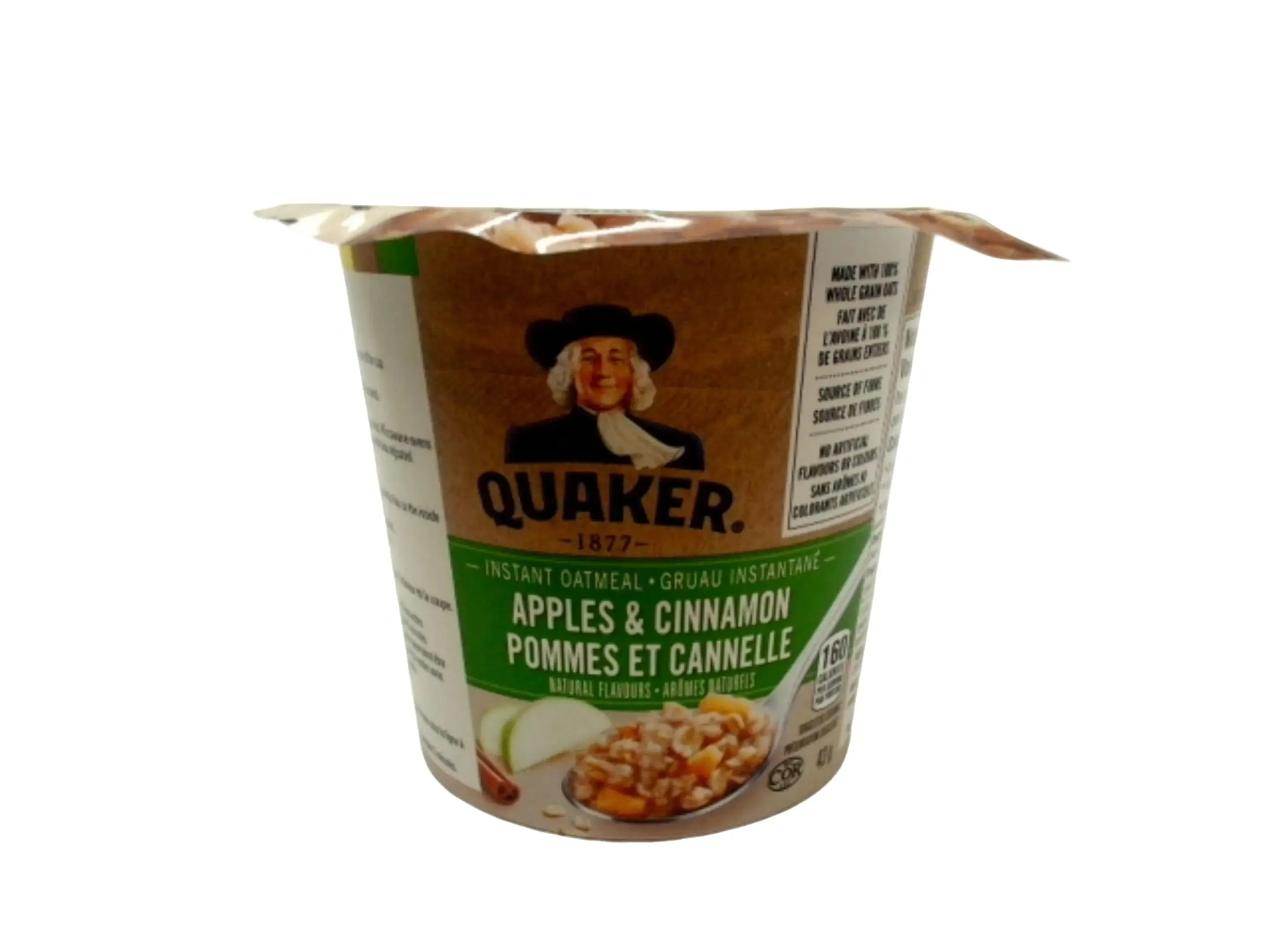 Quaker Apple Cinnamon Instant Oatmeal Cup Single Serving