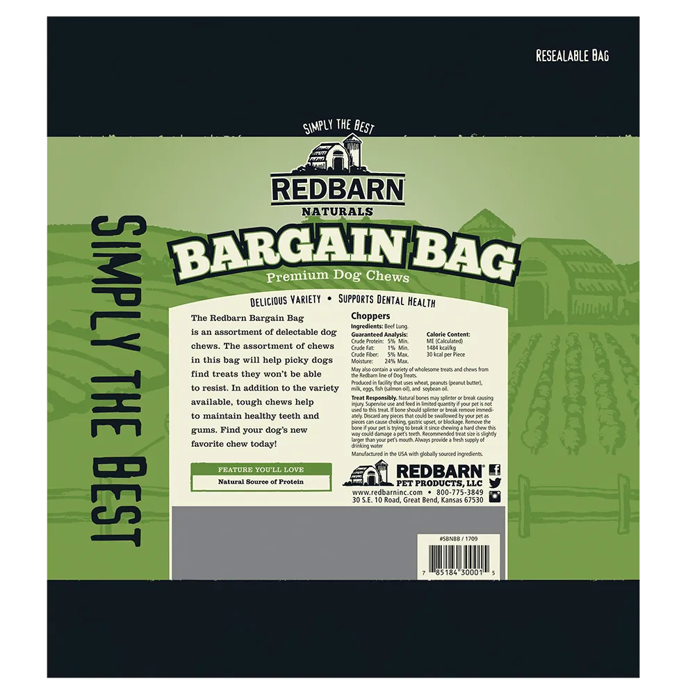 Redbarn Naturals Bargain Bag Dog Chews, 2lb