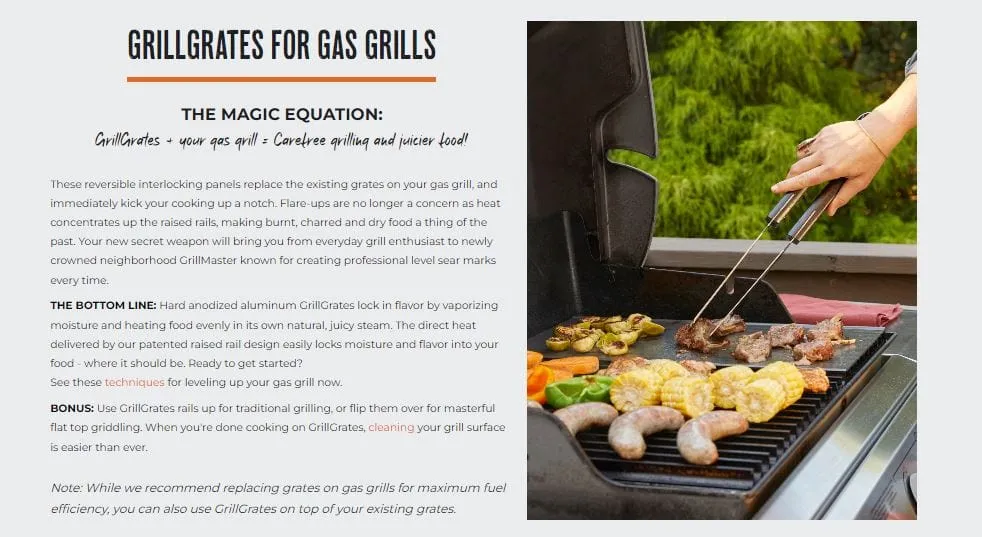 Replacement GrillGrate Set for Fire Magic Aurora A540I 30-Inch