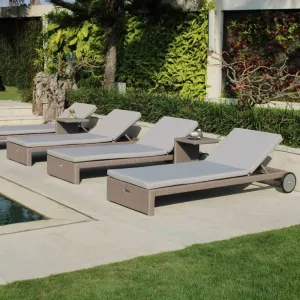 Skyline Design Miami Breeze Rattan Garden Sun Lounger With Adjustable Back