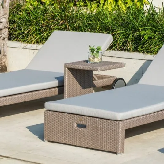 Skyline Design Miami Breeze Rattan Garden Sun Lounger With Adjustable Back