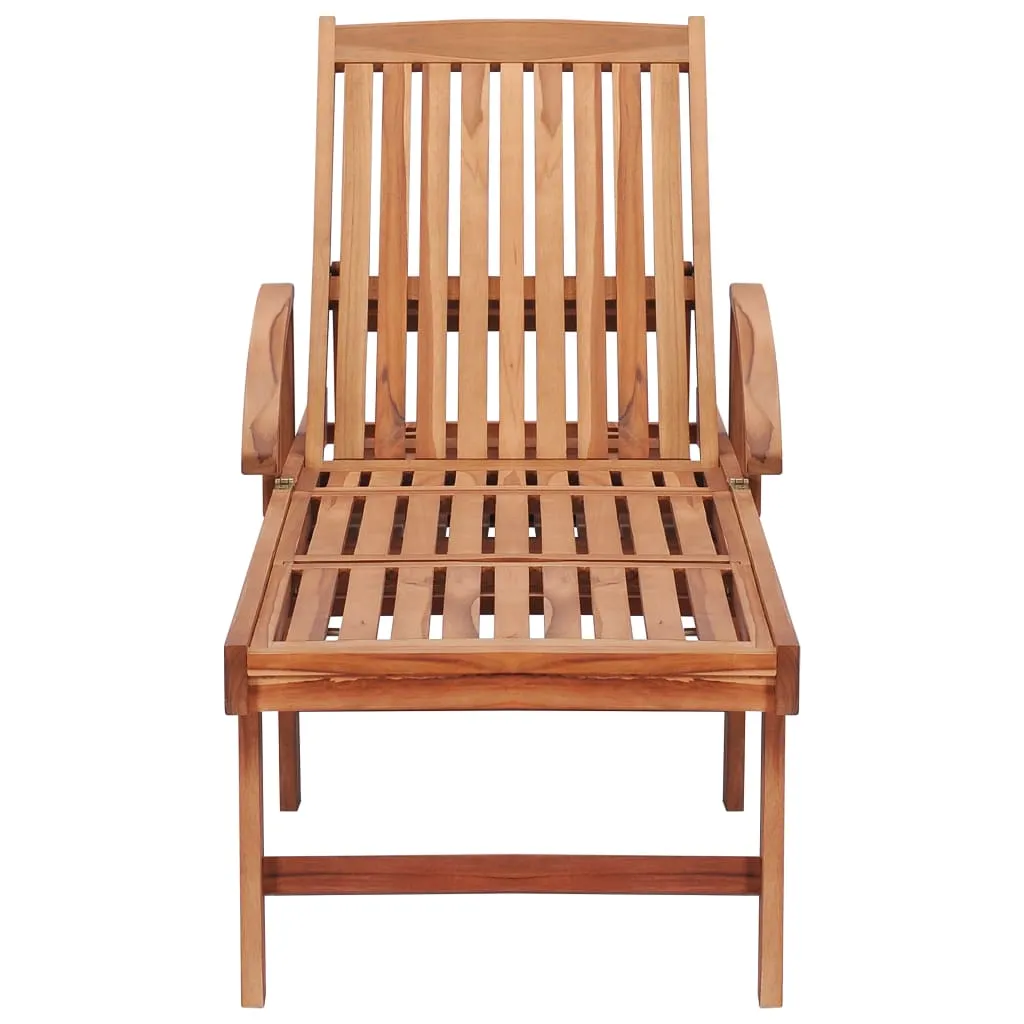 Sun Loungers 2 pcs Solid Teak Wood