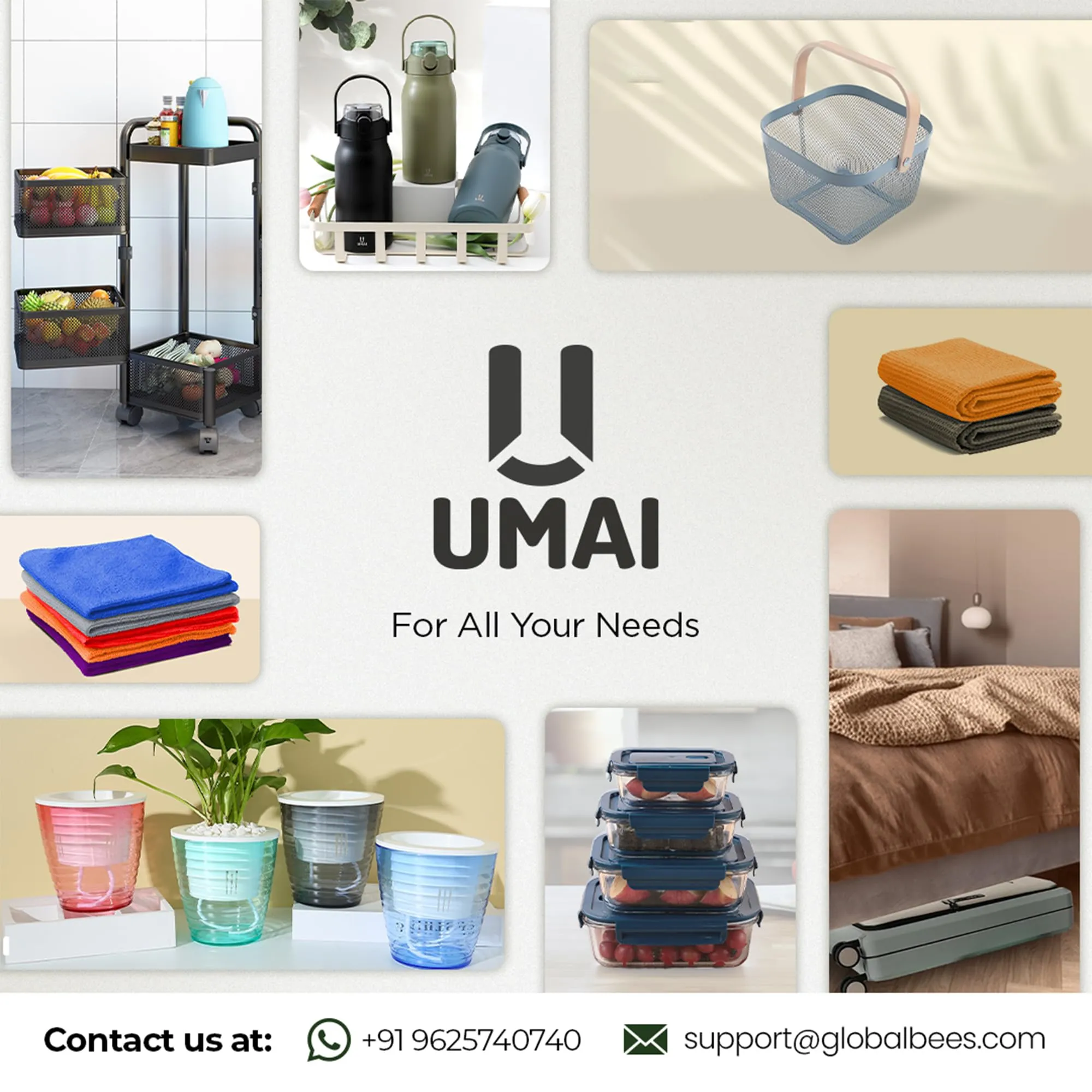 UMAI Ceramic Jars for Kitchen Storage | 2.5 Litre Each | Printed Leaf Design | Multipurpose Kitchen Storage containers for Pickles, Grains, Nuts, Dry Fruits, Spices | Pack of 2