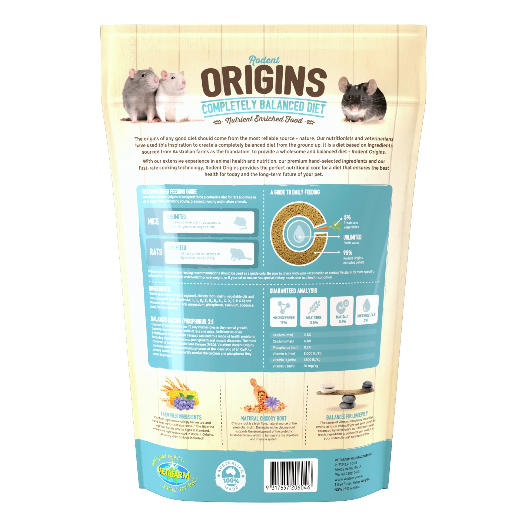 Vetafarm Origins Rodent Food