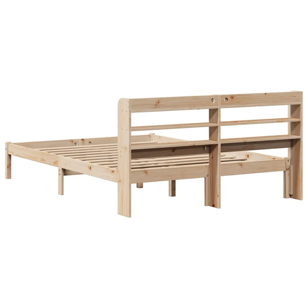 vidaXL Bed Frame without Mattress 140x200 cm Solid Wood Pine