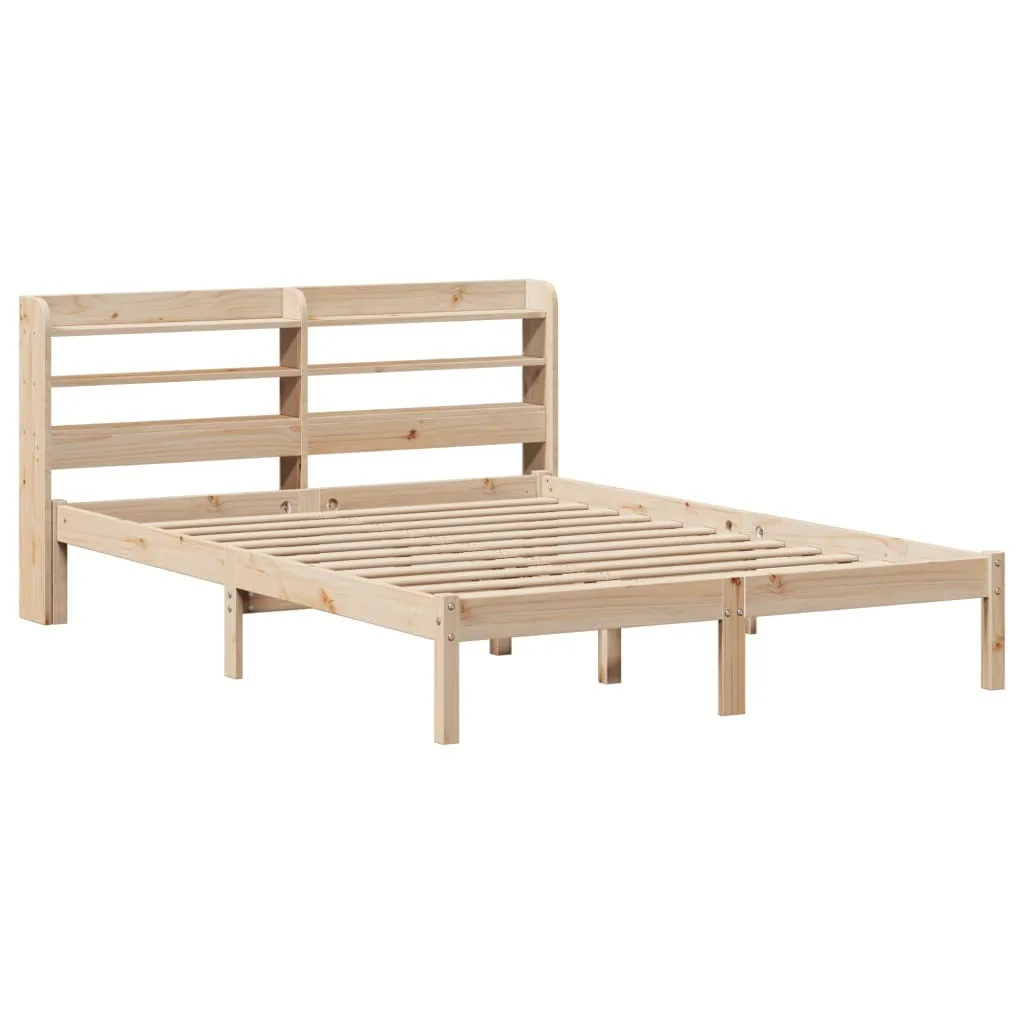 vidaXL Bed Frame without Mattress 140x200 cm Solid Wood Pine