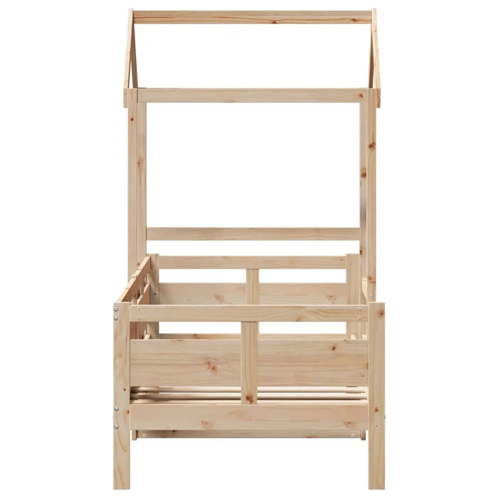vidaXL Day Bed with Roof without Mattress 80x200 cm Solid Wood