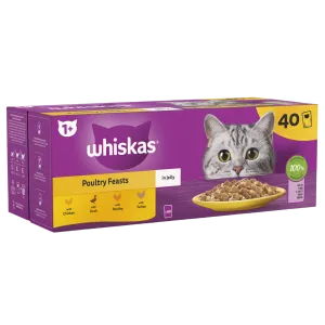 Whiskas 1  Poultry Feasts In Jelly 40x85g