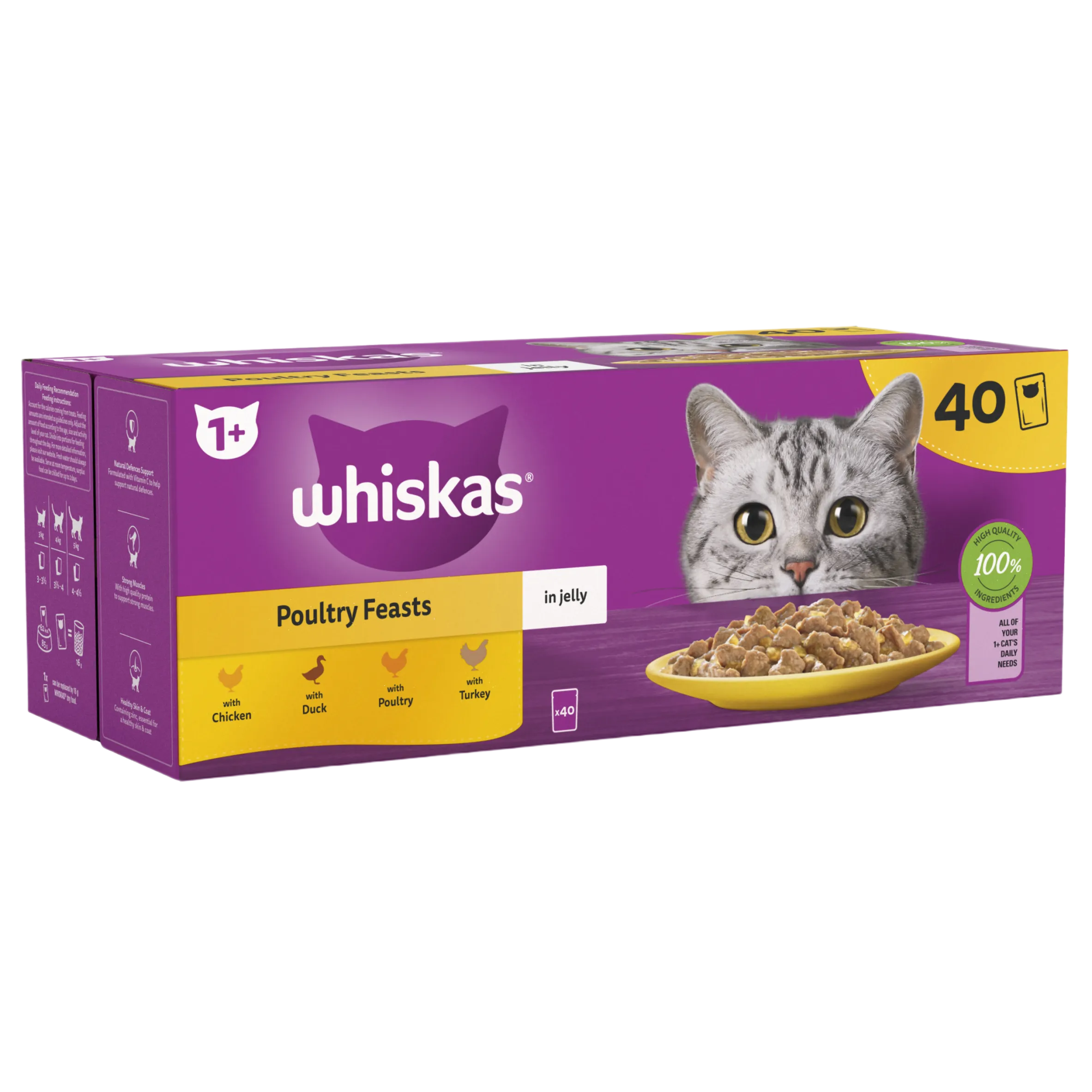 Whiskas 1  Poultry Feasts In Jelly 40x85g