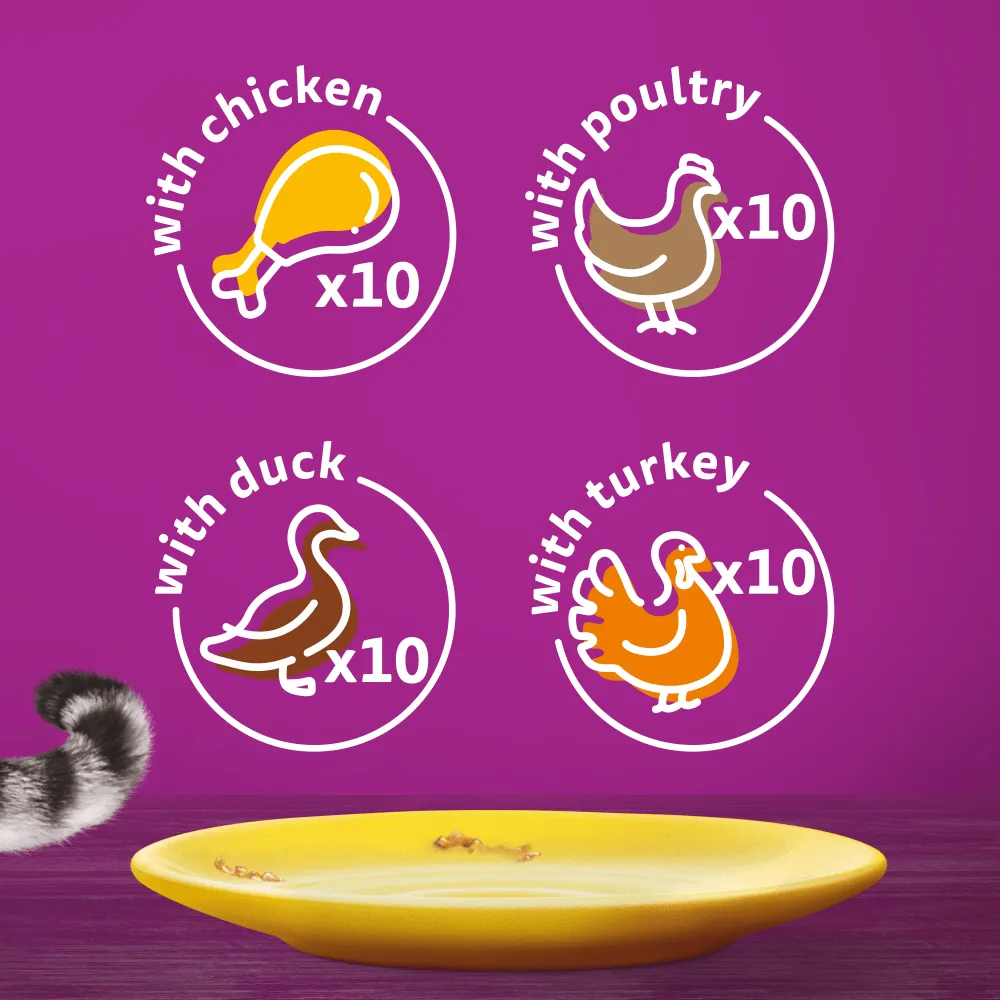 Whiskas 1  Poultry Feasts In Jelly 40x85g