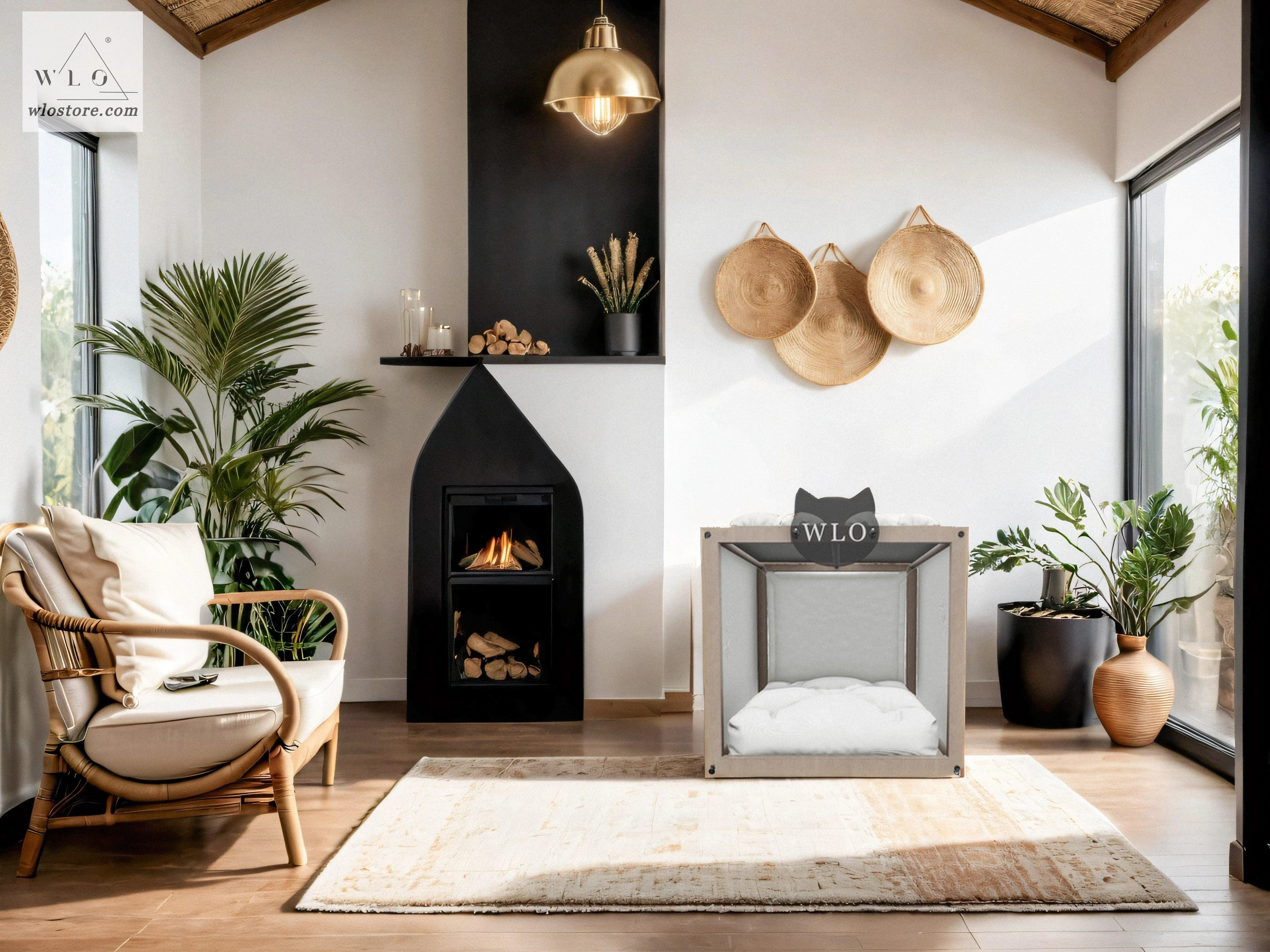 WLO® Natural Pueblo Modern Cat Bed