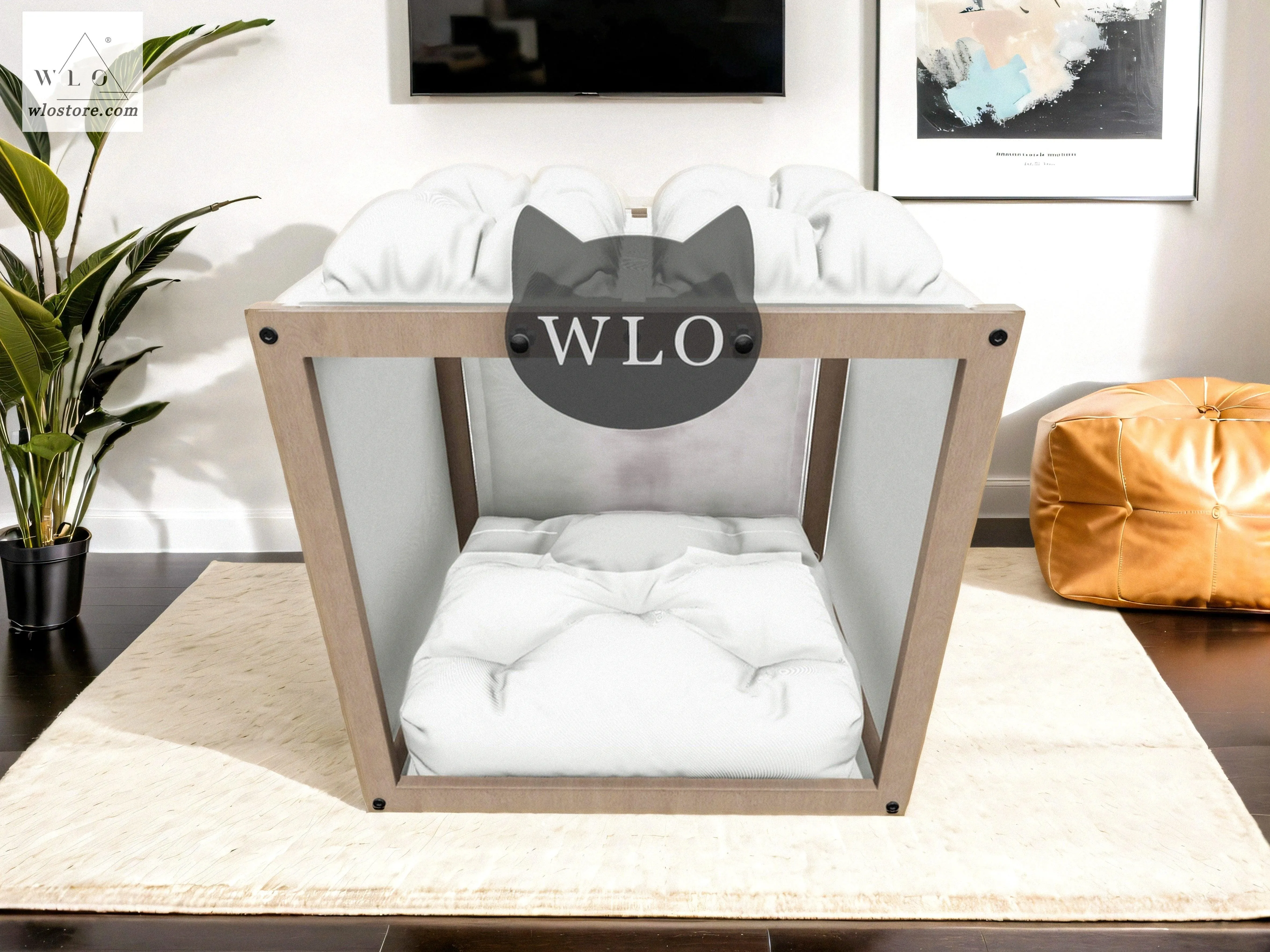 WLO® Natural Pueblo Modern Cat Bed